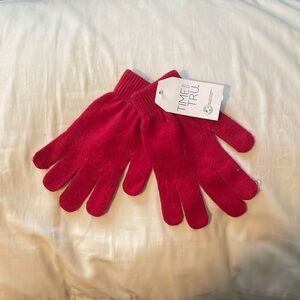 Brand new red gloves. Never worn. One size